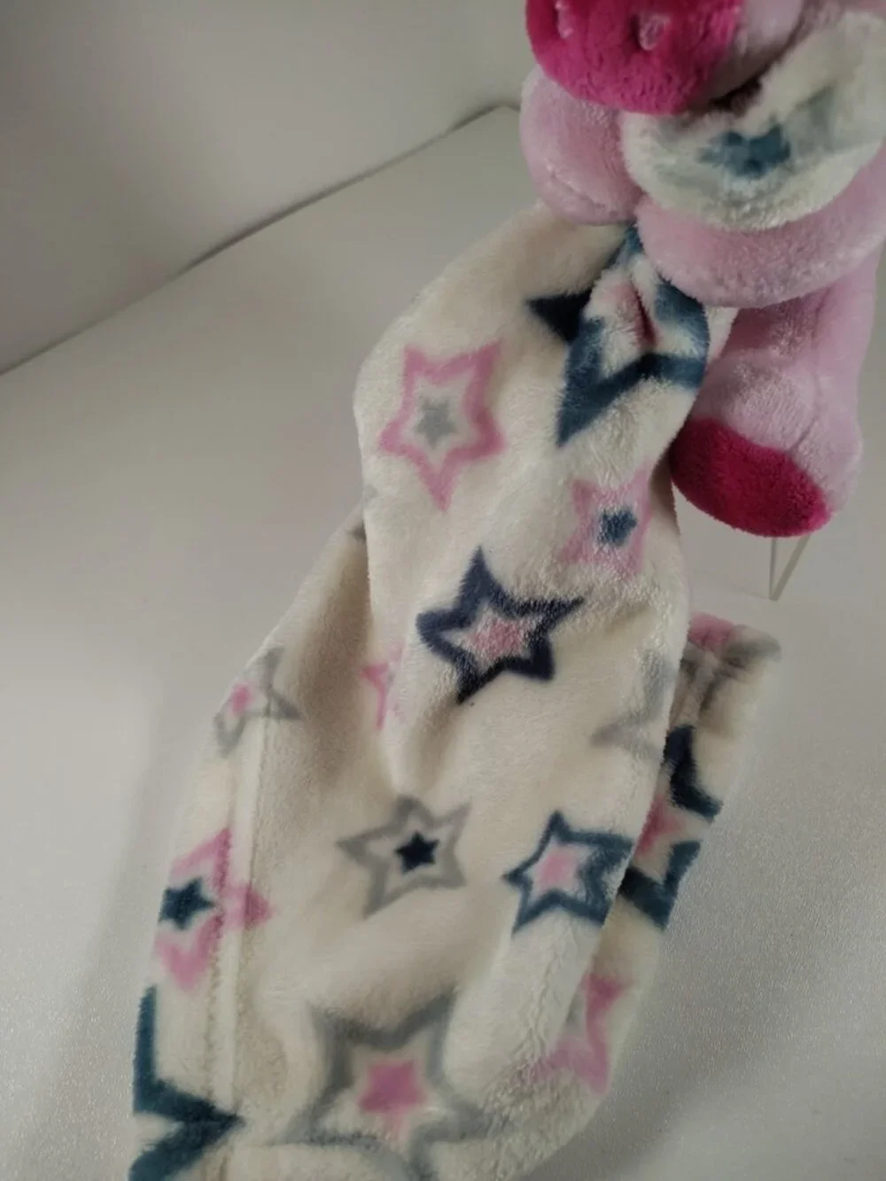 Little Beginnings Plush Pastel Pink Piglet Lovey Security Blanket Baby Stars